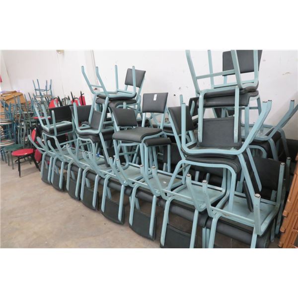 52-1956 Military Metal Padded Chairs - 52 X $