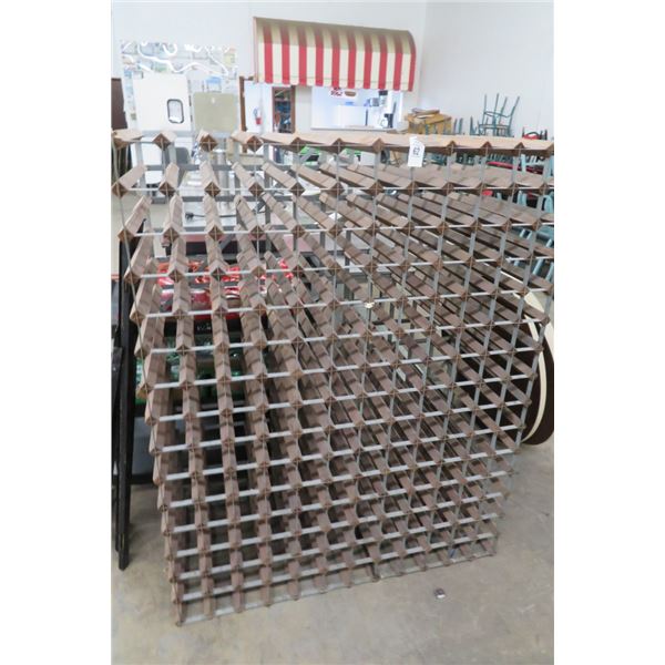 Metal/Wood 180 Bottle Wine Rack