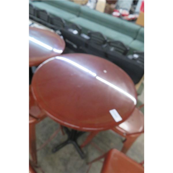 5-Burl Round High Bar Table - 5 X $