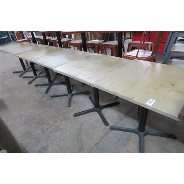 6-Wood Trim/Black Inset 2 Top Table - 6 X $