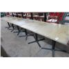 Image 1 : 6-Wood Trim/Black Inset 2 Top Table - 6 X $