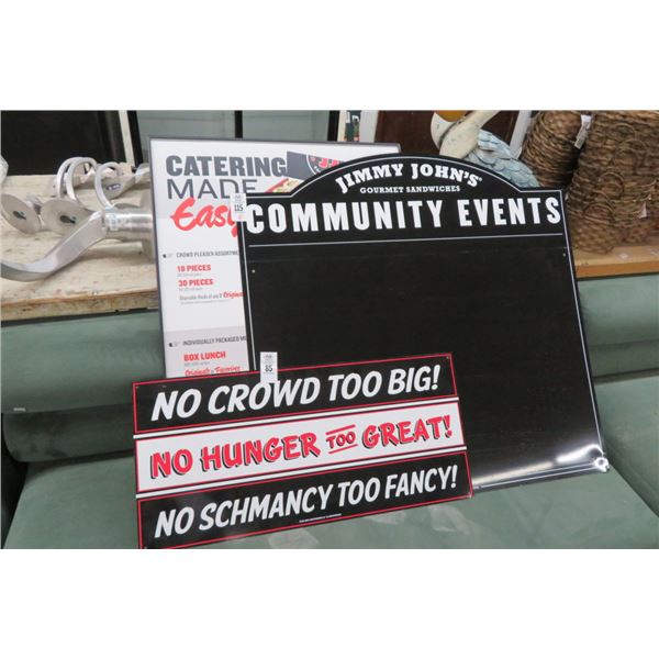2-Metal Wall Signs - 2 X $