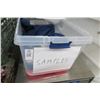 Image 1 : Bin w/Navy Tablecloth