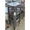 Image 1 : 5-Black Metal Backless Bar Stools - 5 X $