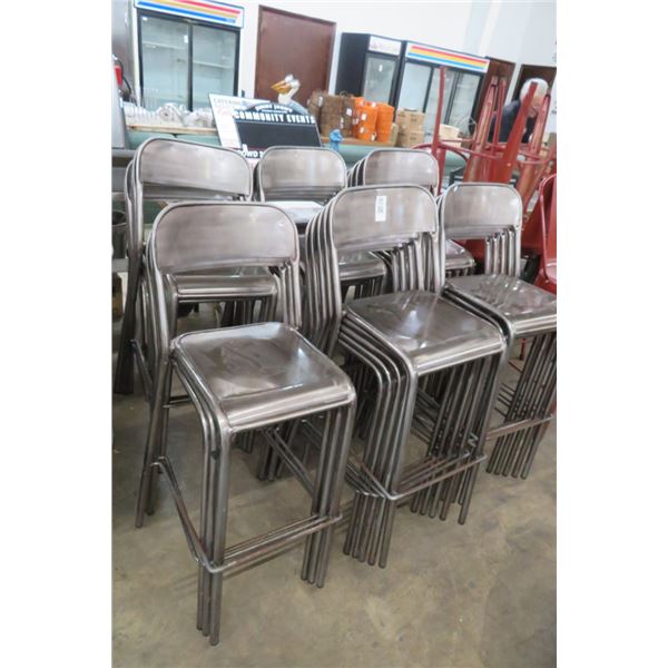 28-Brushed Metal Bar Stools - 28 X $