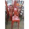 Image 1 : 5-Red Metal Bar Stools - 5 X $