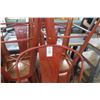 Image 2 : 5-Red Metal Bar Stools - 5 X $