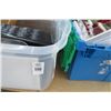 Image 2 : Bins/Totes (4) w/Trays, Utensils, Supplies