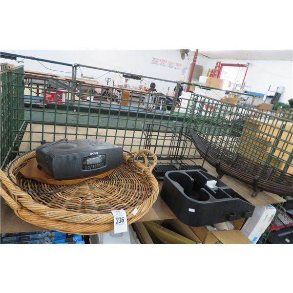 Baskets, Trays, Radio, Console