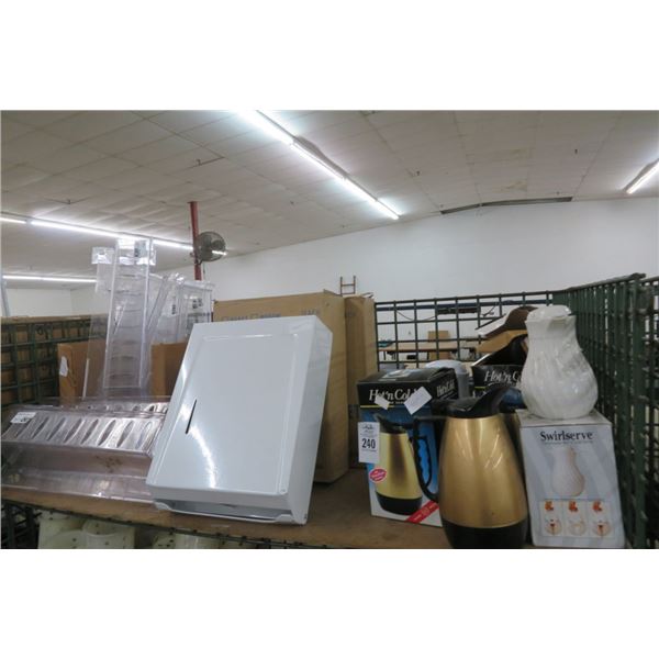 Coffee Decanters, Towel Dispensers, Bin Shelves