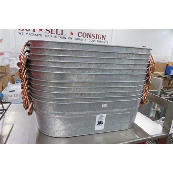 11-Galvanized Oval Bucket - 11 X $