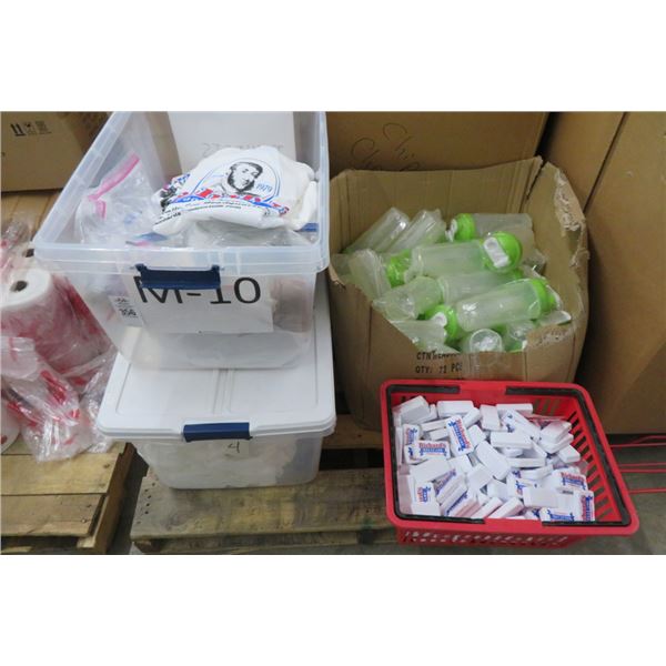 Pallet of Slips/Fans/Bottles/T-Shirts