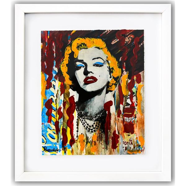 Nastya Rovenskaya- Original Mixed Media on Paper "Marilyn Monroe II"
