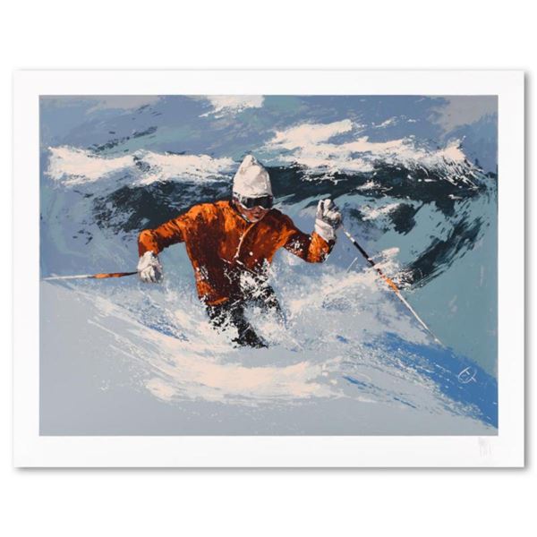 Mark King (1931-2014), "Back Bowls Skier" Limited Edition Serigraph, Numbered and Hand Signed with L
