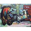 Image 2 : Nachum Gutman- Original Lithograph "Carriage By The Clock"