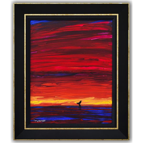 Wyland- Original Painting on Canvas "Whale Tail In the Light"
