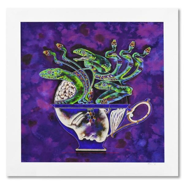 Lu Hong,  Medusa in Tea Cup 1  Limited Edition Giclee, Numbered and Hand Signed with Letter of Authe