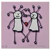 Image 1 : Paul Kostabi, "SPRKL Love (Pink)" Hand Signed Limited Edition Giclee with Letter of Authenticity.