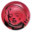 Image 1 : Steve Kaufman (1960-2010) "Marilyn" Hand Painted Plate, Hand Signed with Letter of Authenticity.