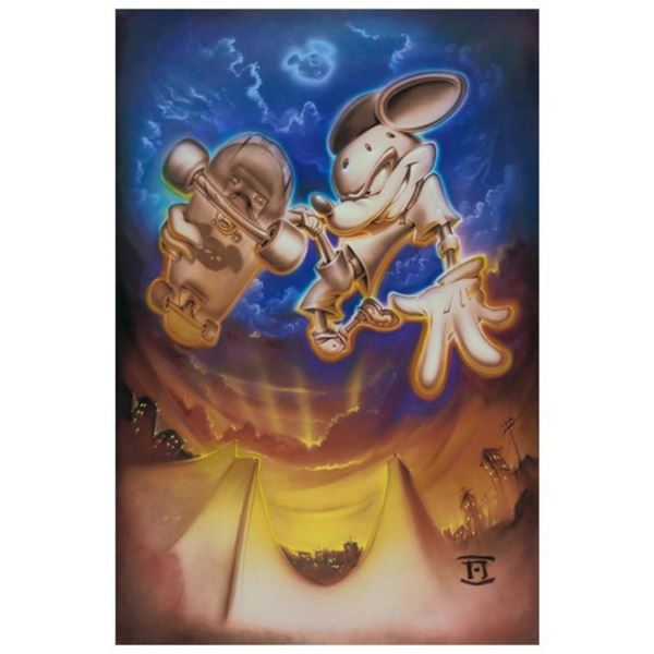 Noah, "Grind Mouse" Limited Edition Giclee on Canvas, Licensed by Disney Fine Art, Numbered and Hand