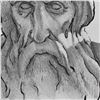 Image 2 : Charles Lynn Bragg, "Philosopher-Poet" Original Ink and Pencil Drawing, Hand Signed with Letter of A