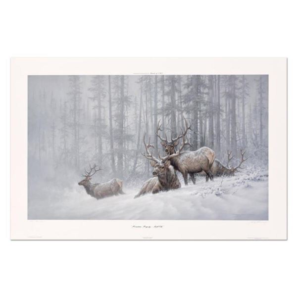 Larry Fanning, "Mountain Majesty (Bull Elk, NRA Edition)" Hand Signed Limited Edition Lithograph wit