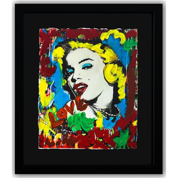 Nastya Rovenskaya- Original Mixed Media on Paper "Marilyn Monroe I"