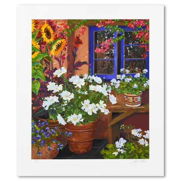 John Powell, "Blue Window" Limited Edition Serigraph, Numbered and Hand Signed with Letter of Authen