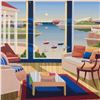 Image 2 : Datian, "Cerulean Sea" Framed Limited Edition on Canvas, Numbered 50/150 and Hand Signed with Letter