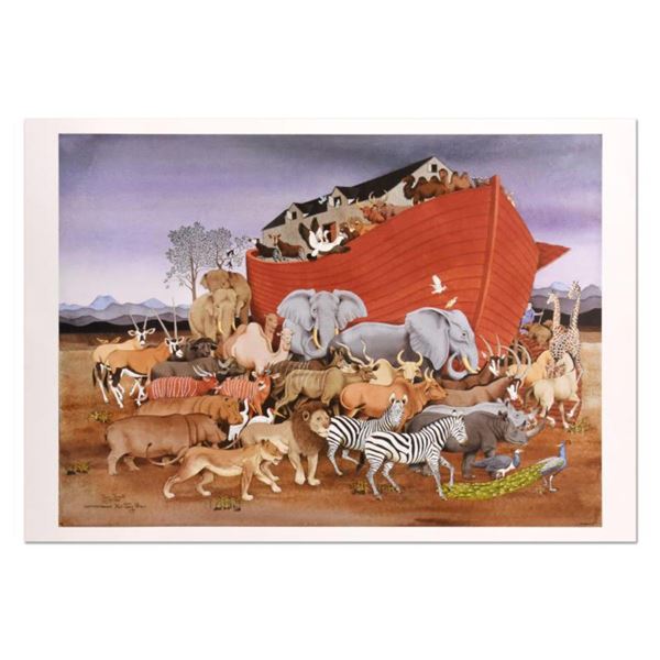 Tony Chen,  Noah and the Animals  Limited Edition Lithograph with Remarque, Numbered and Hand Signed