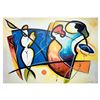 Image 1 : Alfred Gockel, "Beauty in the mirror" Hand Signed Limited Edition on Canvas with Letter of Authentic