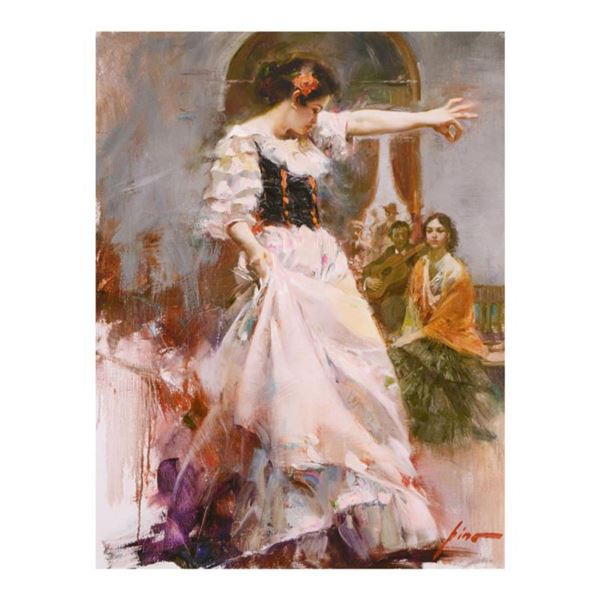 Pino (1939-2010), "Midnight Tango" Limited Edition Artist-Embellished Giclee on Canvas. Numbered and