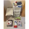 Image 1 : Pilates Starter Kit - Wrist Ankle Weight - Ankle Brace - Make-up Chair - Plastic Storage Drawers