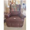 Image 3 : Burgundy Recliner with Side Table/Magazine Rack