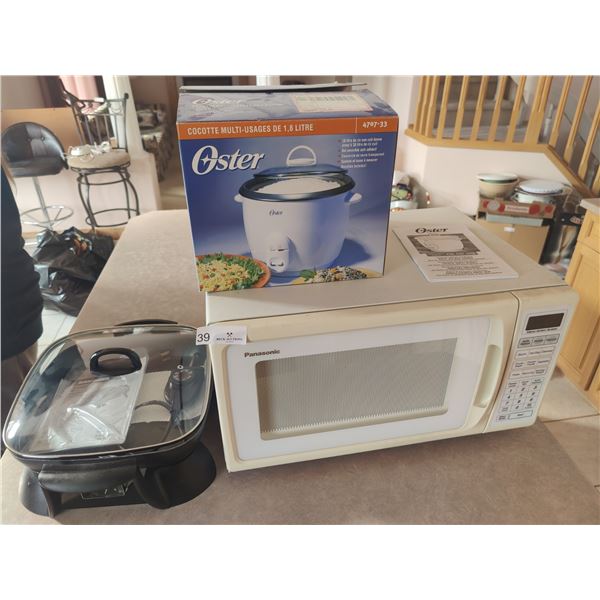 Black & Decker Multi-Cuisine Skillet (SK200), Oster Rice Cooker (4707-33), Panasonic Microwave (NN-S
