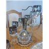 Image 2 : Wine Decanter with Spiral Wine Glass Holder & Glasses - Brandy Glasses - Platters (25thAnniversary)