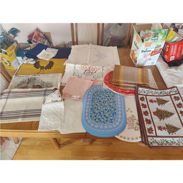 Assorted Table Linens & Placemats