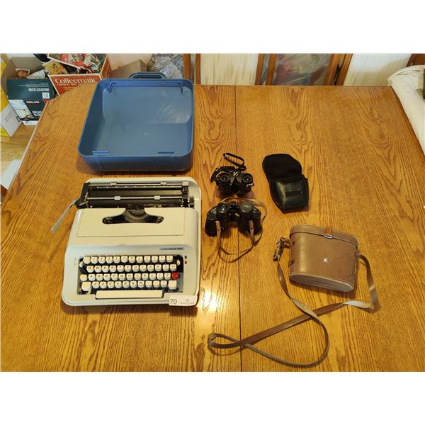 Underwood Manual Typewriter Model 378 - Pentex Binoculars 8x24 6.5 Degrees - Kurt Muller Binoculars