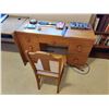 Image 1 : Office Desk with Wooden Chair - Ruler - Abacus - M. Hohner Harmonica - Europa Humidity Gauge