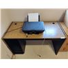 Image 1 : Computer Desk (48"w x 24"d x 29"h) with Canon Printer MG3029