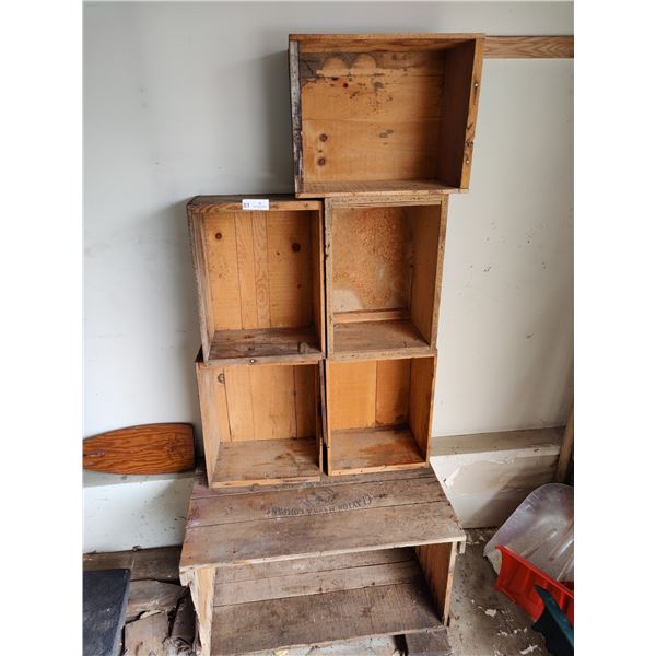 Wooden Crate Collection x6 (Railway Fuses Crates & Canadian Mark & Company)
