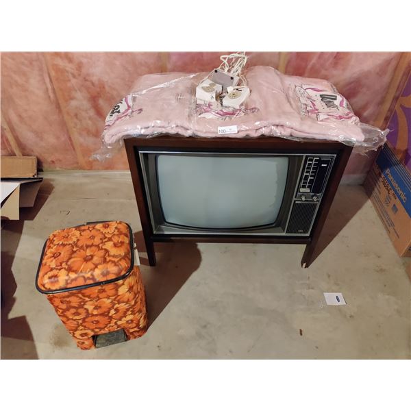 Retro RCA 25" TV Model CCC991V (Very Heavy) - Vintage Garbage Can - Electric Heated Blanket