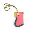 Image 2 : Hermes Camail Bag Charm Leather Green, Multicolor, Pink, Yellow
