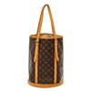 Image 1 : Louis Vuitton Monogram Canvas Leather Bucket GM Handbag
