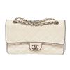 Image 1 : Chanel White Flap Classic Medium Handbag