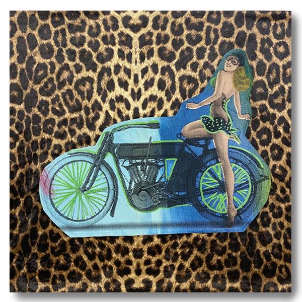 Biker Gal by Steve Kaufman (1960-2010)