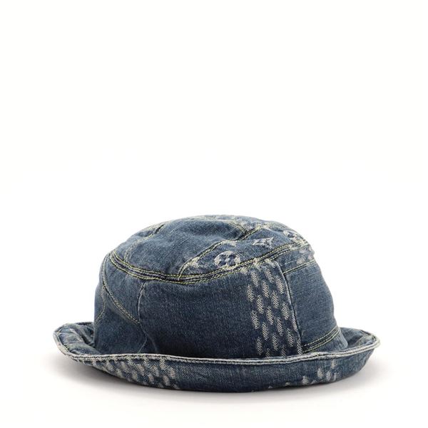 Louis Vuitton Nigo Sun Hat Limited Edition Giant Damier and Monogram Denim Blue,