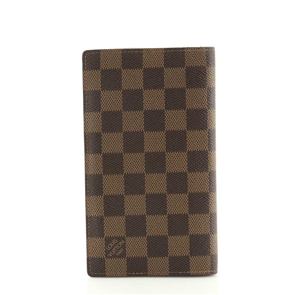Louis Vuitton Damier Ebene Canvas Leather Brazza Wallet