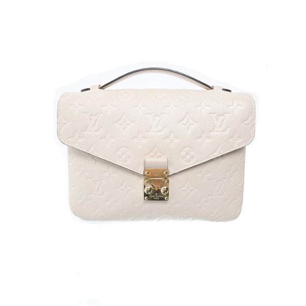 Louis Vuitton White Empreinte Canvas Leather Pochette Metis Bag