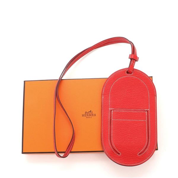 Hermes In-The-Loop Phone To Go Case Leather PM Red